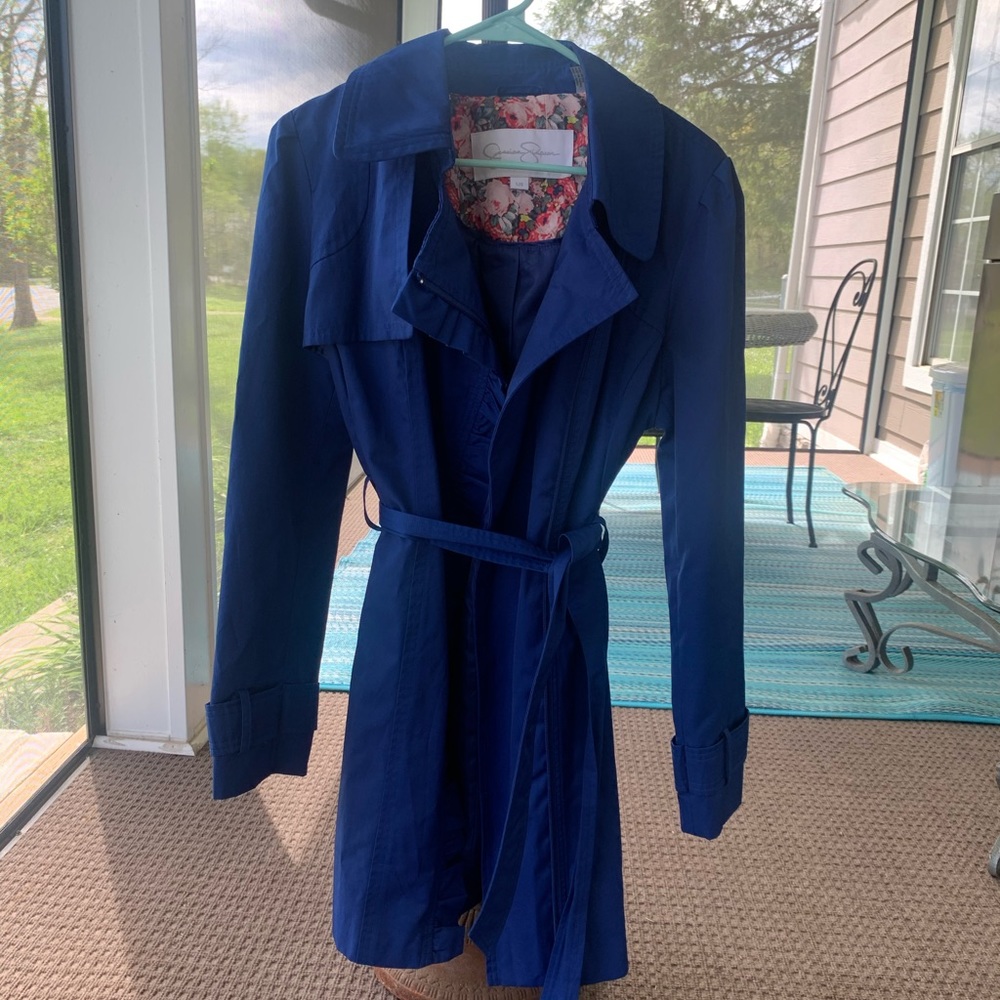 Jessica Simpson Blue Rain Jacket